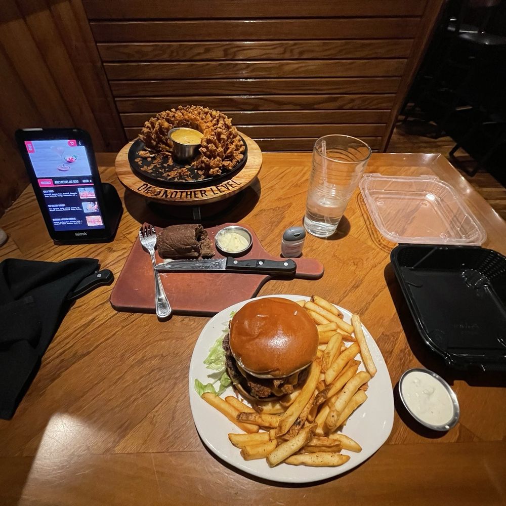 Outback Steakhouse - 3 coarse meal deal, Bloomin' Onion® (The Bloomin' Burger®* option) - Steakhouses Near Me - Ontario, California Outback Steakhouse - 3 coarse meal deal, Bloomin' Onion® (The Bloomin' Burger®* option) - Steakhouses Near Me - Ontario, California