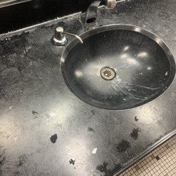 LA Fitness - Typical filthy sink. Housekeeping not high on the list at this facility.
