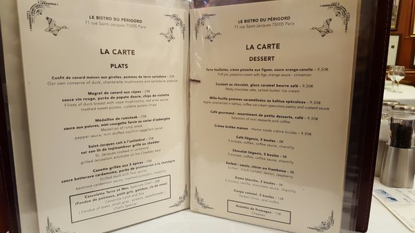Menu photo 5 Le Bistro du Périgord Paris, 75 Menu photo 5 Le Bistro du Périgord Paris, 75