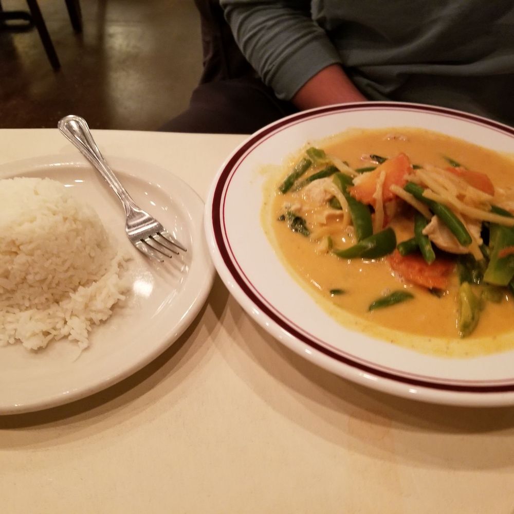 Twisted Noodles - Massaman Curry with the bottomless rice it comes with. - Thai Near Me - Durham, North Carolina Twisted Noodles - Massaman Curry with the bottomless rice it comes with. - Thai Near Me - Durham, North Carolina