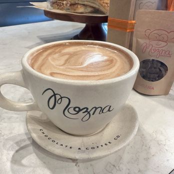 Mozna Chocolate And Coffee - The mozna mocha was just a mug of mediocre "hot" chocolate....tasted like water. - Chocolatiers & Shops Near Me - San Antonio, Texas Mozna Chocolate And Coffee - The mozna mocha was just a mug of mediocre "hot" chocolate....tasted like water. - Chocolatiers & Shops Near Me - San Antonio, Texas