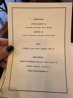 Menu photo 5 Ci Siamo New York, NY
