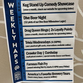 Lakefront Brewery - Weekly Happenings - Breweries Near Me - Milwaukee, Wisconsin Lakefront Brewery - Weekly Happenings - Breweries Near Me - Milwaukee, Wisconsin