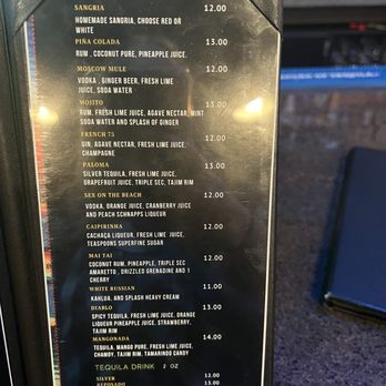 Mellos Mexican Bar Grill - Drink menu - Mexican Near Me - Leominster, Massachusetts