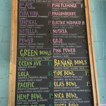 Playa Bowls - 07/18/2026 - Menu - Coffee & Tea Near Me - Edgewater, Colorado