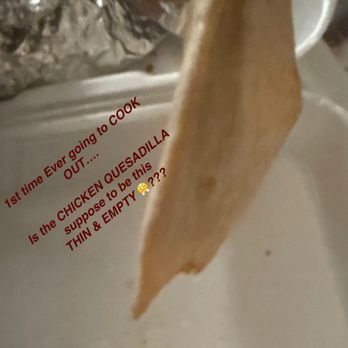 Cook Out - Quesadilla - Fast Food Near Me - Huntsville, Alabama