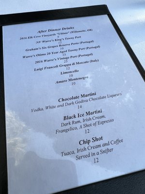 Menu photo 7 Copley's Palm Springs, CA