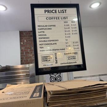 Artazu Bakery Cafe - Drink list - Bakeries Near Me - Montclair, New Jersey