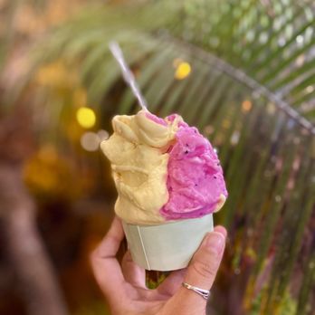 Gypsea Gelato - Tom kha and dragonfruit white pineapple - size small - Gelato Near Me - Kailua-Kona, Hawaii Gypsea Gelato - Tom kha and dragonfruit white pineapple - size small - Gelato Near Me - Kailua-Kona, Hawaii