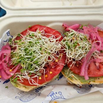 Starship Bagel - Millennial Falcon with scallion schmear - Bagels Near Me - Dallas, Texas Starship Bagel - Millennial Falcon with scallion schmear - Bagels Near Me - Dallas, Texas