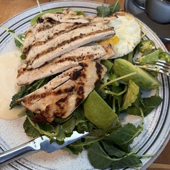 Grand Vin - Kale Breakfast Salad threw some chicken on top - Wine Bars Near Me - Hoboken, New Jersey Grand Vin - Kale Breakfast Salad threw some chicken on top - Wine Bars Near Me - Hoboken, New Jersey