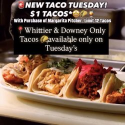 The Chicken Koop - $1 Tacos Tuesday only -4-9pm with a purchase of a Margarita Pitcher happy Hour 5-7pm