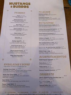 Menu photo 4 Mustangs & Burros La Jolla, CA