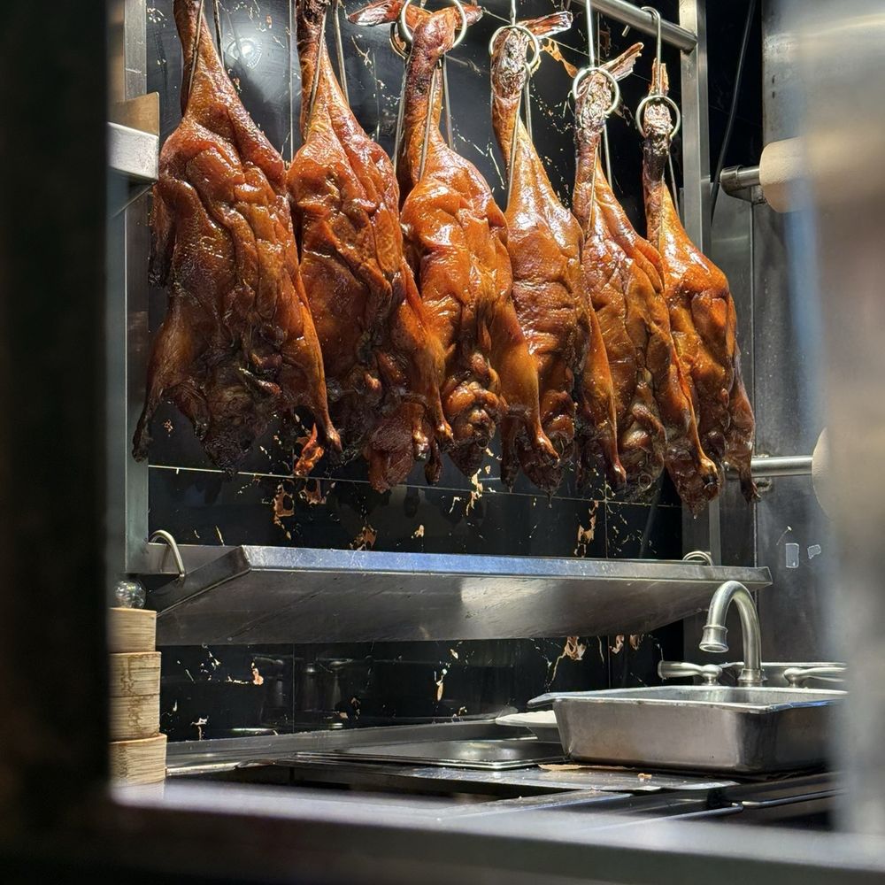Peking Duck Sandwich Stall - Ducks in the window - Food Stands Near Me - Flushing, New York Peking Duck Sandwich Stall - Ducks in the window - Food Stands Near Me - Flushing, New York