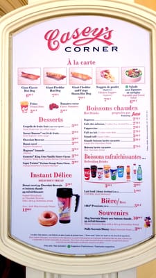 Menu photo 4 Casey's Corner Marne La Vallée, 77 Menu photo 4 Casey's Corner Marne La Vallée, 77