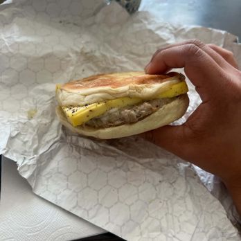 Little River Coffee - Sausage Egg & Cheese on English Muffin - Coffee & Tea Near Me - Lisbon, Maine Little River Coffee - Sausage Egg & Cheese on English Muffin - Coffee & Tea Near Me - Lisbon, Maine