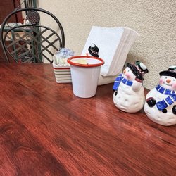 Simply Soups & A Little More - Cute decor on each table and crackers for your soup.