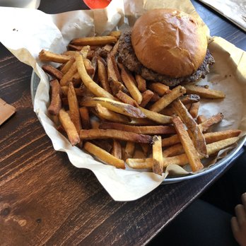 Broderick - Huge hamburger! (Plain-the picky kid) - Burgers Near Me - Walnut Creek, California