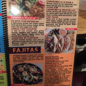 Agaves - Only a part of the menu - Mexican Near Me - Hebron, Kentucky