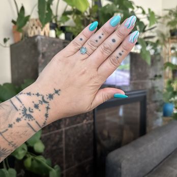 Finest Nails - Acrylic manicure with nail art - Nail Salons Near Me - Santa Rosa, California