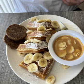 The Brunch Spot - Dulce-de-Leche Waffle - Bars Near Me - Lawrenceville, Georgia