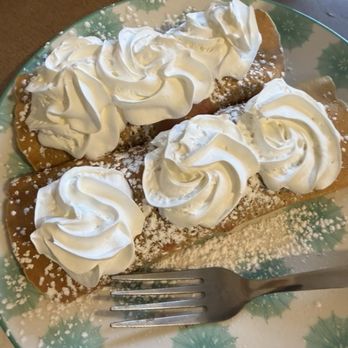 Olde Towne Pancake House - Two chocolate chip crepe-like stuffed with strawberries and topped with whipped cream. - Breakfast & Brunch Near Me - Jonesborough, Tennessee Olde Towne Pancake House - Two chocolate chip crepe-like stuffed with strawberries and topped with whipped cream. - Breakfast & Brunch Near Me - Jonesborough, Tennessee