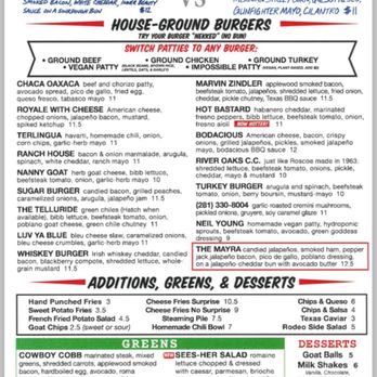 Rodeo Goat - 5/10 menu - Burgers Near Me - Houston, Texas Rodeo Goat - 5/10 menu - Burgers Near Me - Houston, Texas