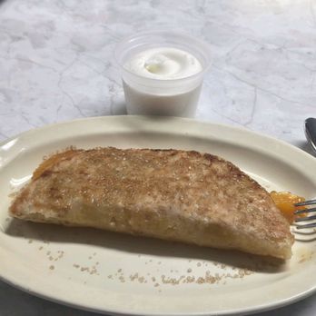 Ross's Diner - Grilled peach pie with vanilla ice cream. - Southern Near Me - Cartersville, Georgia