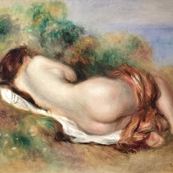 Norton Simon Museum - Pierre-Auguste Renoir (French, 1841-1919) Reclining Nude, c. 1892 - Art Museums Near Me - Pasadena, California