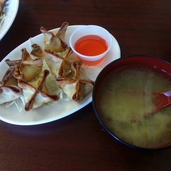 Maui Rose - Miso soup and cream cheese dumplings - Japanese Near Me - Anaheim, California