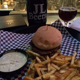 Classic burger, jalapeño cheddar fries, and jalapeño ranch dip.
