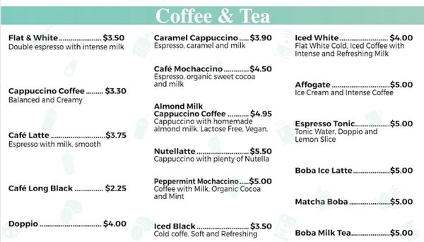 Menu photo 3 Tinto Coffee Moonachie, NJ