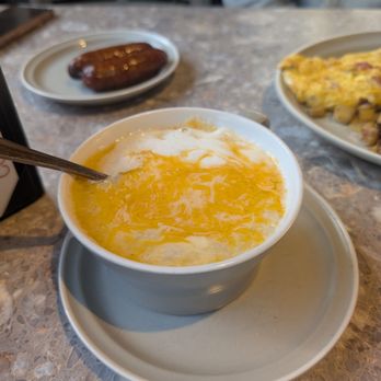 Urban Kitchen - Side of grits and sausage (in the back of pic) - Diners Near Me - Wilmington, Delaware