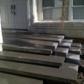 Green Paradise Landscape Inc - Forming the floating concrete steps - Landscaping Near Me
