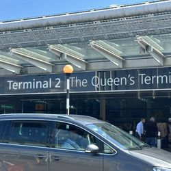 Heathrow Terminals 2 & 3 Underground Station - What you see at the taxi drop off