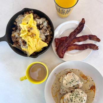 Dish Society - Right: Chicken & Biscuits - New American Near Me - Houston, Texas Dish Society - Right: Chicken & Biscuits - New American Near Me - Houston, Texas