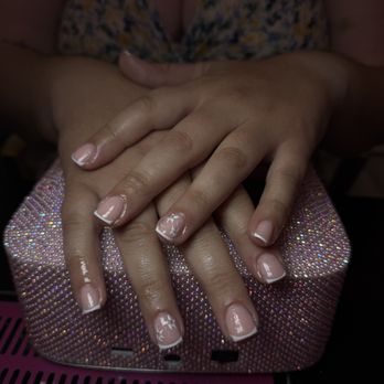 GoddessNailz - Wow stunning French tips hand drawn with painted flowers rubber base builder gel - Nail Technicians Near Me - Jacksonville, North Carolina GoddessNailz - Wow stunning French tips hand drawn with painted flowers rubber base builder gel - Nail Technicians Near Me - Jacksonville, North Carolina