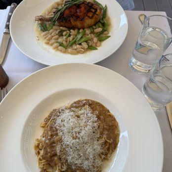 L'Osteria - Pork Chop special and Fettuccine Ragu- tried both and the Cod Livornese was best - Italian Near Me - New York, New York