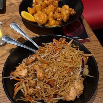 P.F. Chang's - Orange chicken and chicken lo mein - Chinese Near Me - Lancaster, Pennsylvania
