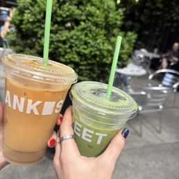 Matcha and latte