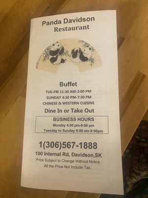 Menu photo 6 Panda Davidson Restaurant Davidson, SK