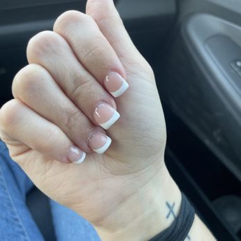 Rose Nails & Spa - Beautiful French Tip, I have short fat nails so they look stubby, but these are THE best nails I've ever gotten! - Nail Salons Near Me - Lufkin, Texas Rose Nails & Spa - Beautiful French Tip, I have short fat nails so they look stubby, but these are THE best nails I've ever gotten! - Nail Salons Near Me - Lufkin, Texas