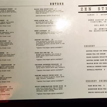 ZENSTREET - Menu - Thai Near Me - Riverside, California ZENSTREET - Menu - Thai Near Me - Riverside, California