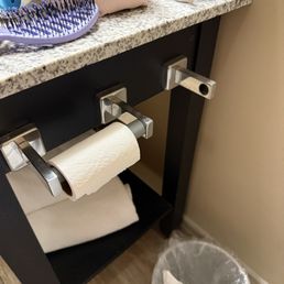 Toilet paper not replenished. Toilet paper not replenished.