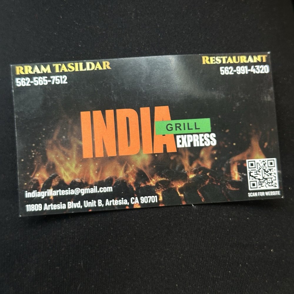 India Grill Express - Biz card - Indian Near Me - Artesia, California India Grill Express - Biz card - Indian Near Me - Artesia, California