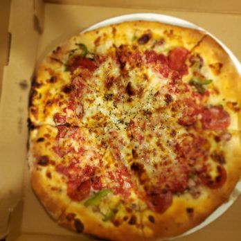 Santarpio's Pizza - Works- everything except anchovies - Pizza Near Me - Boston, Massachusetts Santarpio's Pizza - Works- everything except anchovies - Pizza Near Me - Boston, Massachusetts