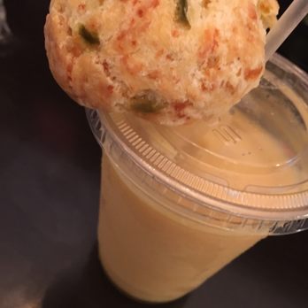 Pony Espresso - Peach smoothie & cheddar jalapeño scone - Coffee & Tea Near Me - Southern Pines, North Carolina Pony Espresso - Peach smoothie & cheddar jalapeño scone - Coffee & Tea Near Me - Southern Pines, North Carolina