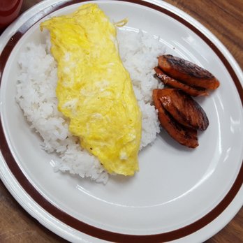 Waipahu Cafe - Portuguese sausage breakfast for $6.95. - Diners Near Me - Waipahu, Hawaii