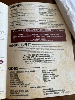 Menu photo 1 Yoder's Kitchen Arthur, IL