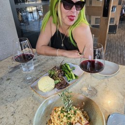 We had the skirt steak and the salmon. It was really good. We had the skirt steak and the salmon. It was really good.